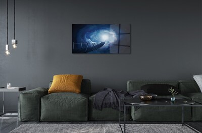 Quadro de vidro Céu, nuvens, ponte