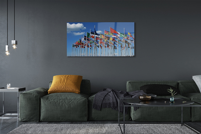 Pintura em vidro Várias bandeiras