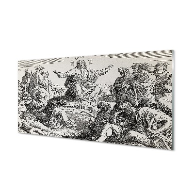 Pintura em vidro Desenhando pessoas de Jesus