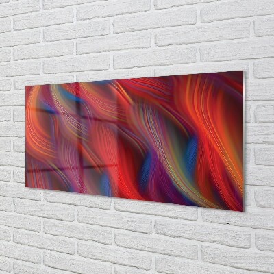 Quadro de vidro Listras fractais coloridas