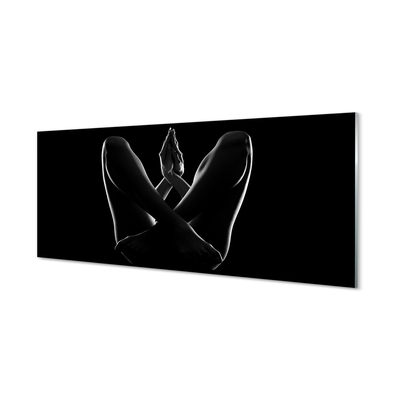 Quadro de vidro Pernas e braços de uma mulher