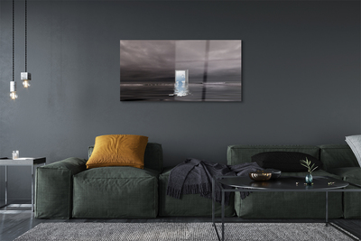 Quadro de vidro Porta do mar céu