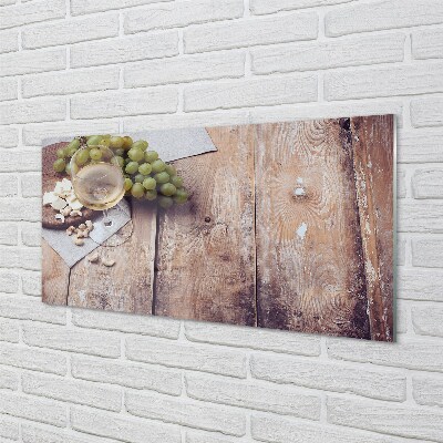 Pintura em vidro Um copo de nozes e uvas