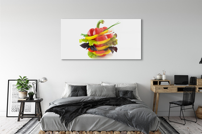 Pintura em vidro Alface-pimenta