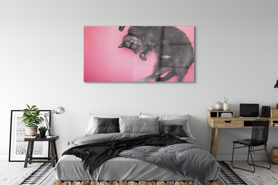 Pintura em vidro Gato deitado