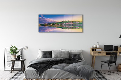 Pintura em vidro Alemanha Sunset River