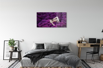 Pintura em vidro Mulher violeta