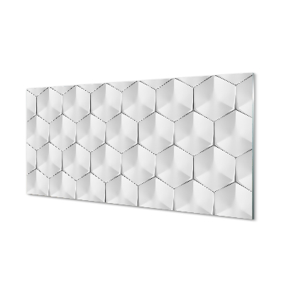 Pintura em vidro hexágonos 3D