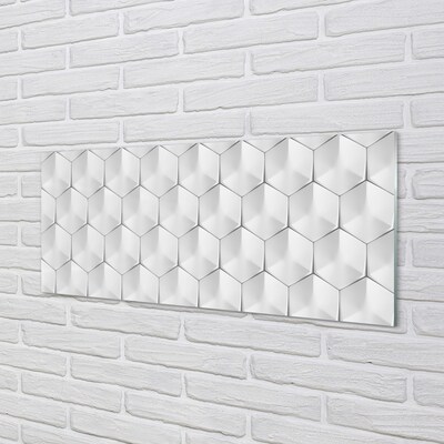 Pintura em vidro hexágonos 3D