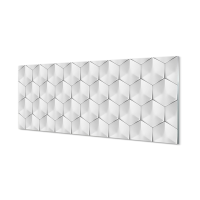 Pintura em vidro hexágonos 3D