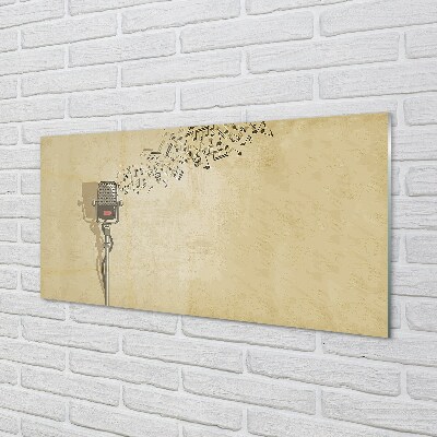 Quadro de vidro Microfone musical