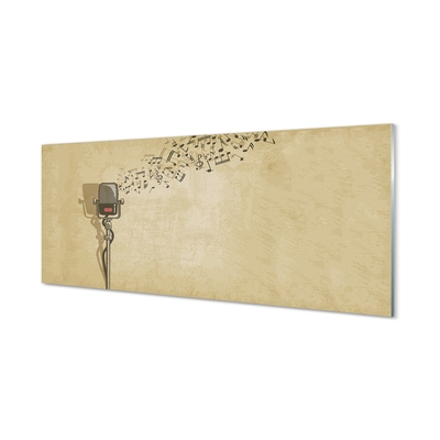 Quadro de vidro Microfone musical
