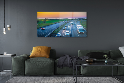 Pintura em vidro Carros voadores de rodovia