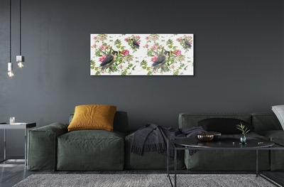 Quadro de vidro Pássaros em um galho