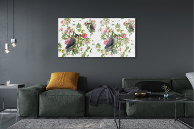 Quadro de vidro Pássaros em um galho