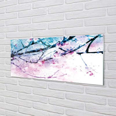 Quadro de vidro Céu de gravetos de árvore