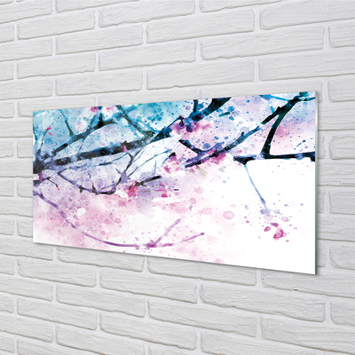 Quadro de vidro Céu de gravetos de árvore