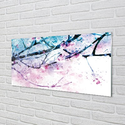 Quadro de vidro Céu de gravetos de árvore