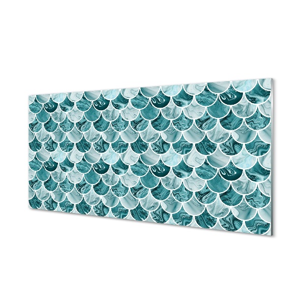 Quadro de vidro Padrão de escamas de peixe