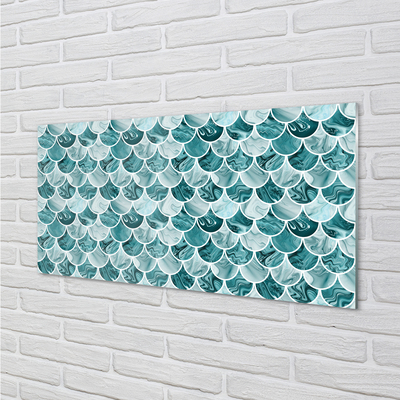 Quadro de vidro Padrão de escamas de peixe