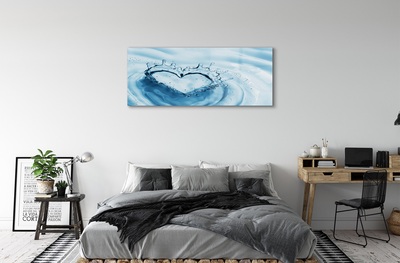 Pintura em vidro Coração de gotas de água