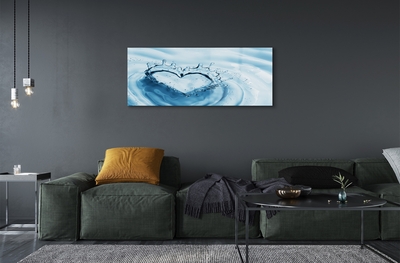 Pintura em vidro Coração de gotas de água