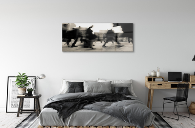 Pintura em vidro Pessoas da cidade