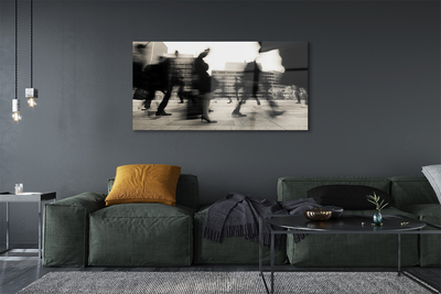 Pintura em vidro Pessoas da cidade