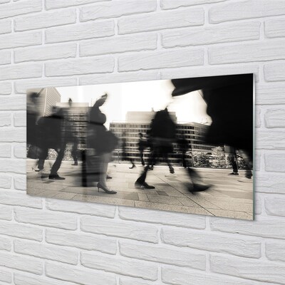 Pintura em vidro Pessoas da cidade