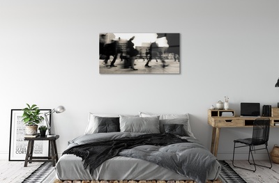 Pintura em vidro Pessoas da cidade