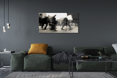 Pintura em vidro Pessoas da cidade