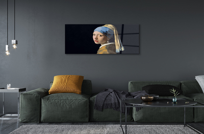 Quadro de vidro Moça com Brinco de Pérola - Johannes Vermeer