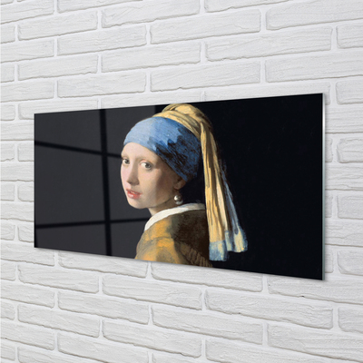 Quadro de vidro Moça com Brinco de Pérola - Johannes Vermeer