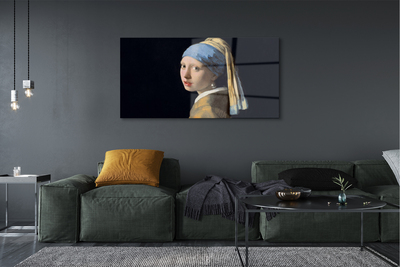 Quadro de vidro Moça com Brinco de Pérola - Johannes Vermeer