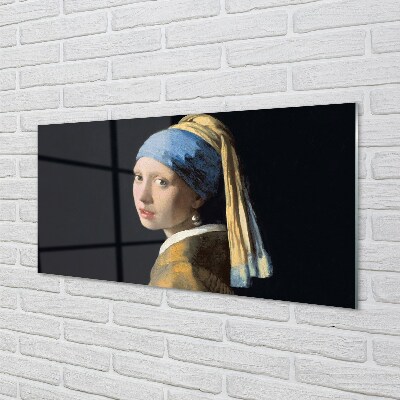 Quadro de vidro Moça com Brinco de Pérola - Johannes Vermeer