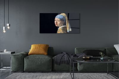 Quadro de vidro Moça com Brinco de Pérola - Johannes Vermeer