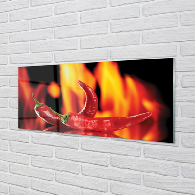 Pintura em vidro Pimentas picantes