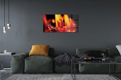 Pintura em vidro Pimentas picantes