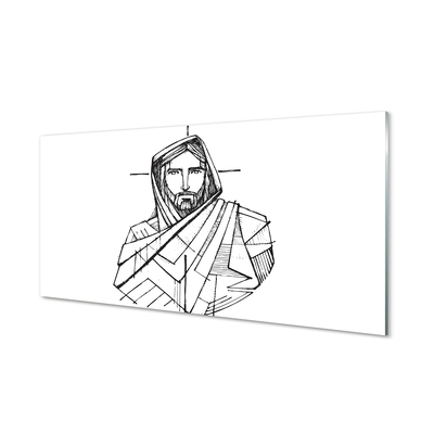 Pintura em vidro Desenho de Jesus