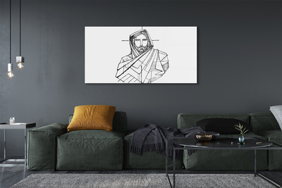 Pintura em vidro Desenho de Jesus