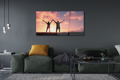 Pintura em vidro Pessoas do Ocidente