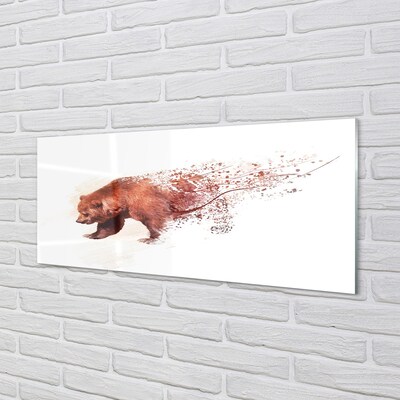 Quadro de vidro Urso