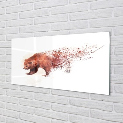 Quadro de vidro Urso