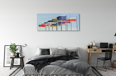 Quadro de vidro Muitas bandeiras