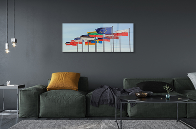 Quadro de vidro Muitas bandeiras