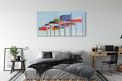 Quadro de vidro Muitas bandeiras