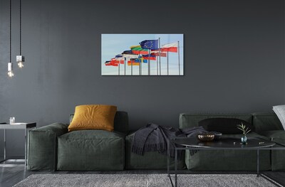 Quadro de vidro Muitas bandeiras