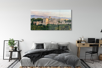 Quadro de vidro Espanha Castelo floresta montanhas
