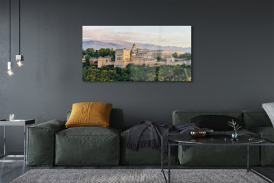 Quadro de vidro Espanha Castelo floresta montanhas