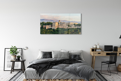 Quadro de vidro Espanha Castelo floresta montanhas